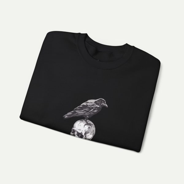 The Watchful Sentinel Crow Sweatshirt - Black - Image 3