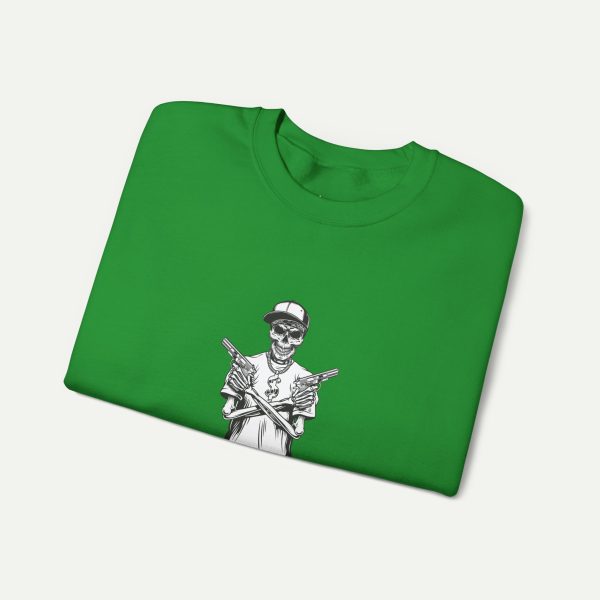 Bone King: Justice from the Shadows Sweatshirt - Irish Green - Image 3