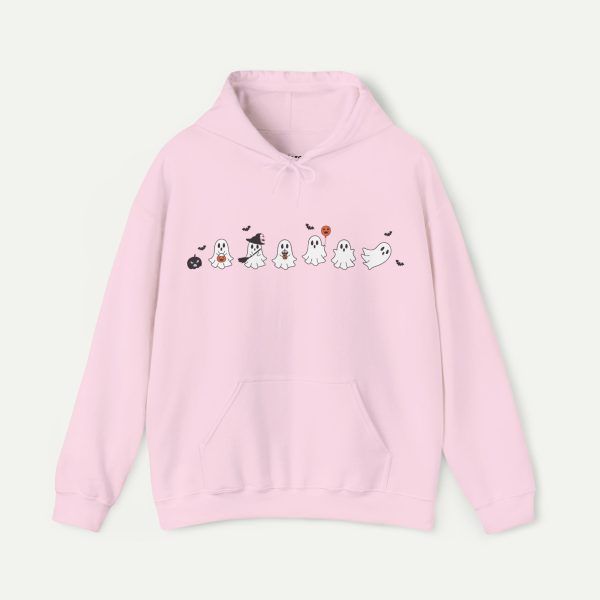 Ghostly Hooded Sweatshirt - Light Pink