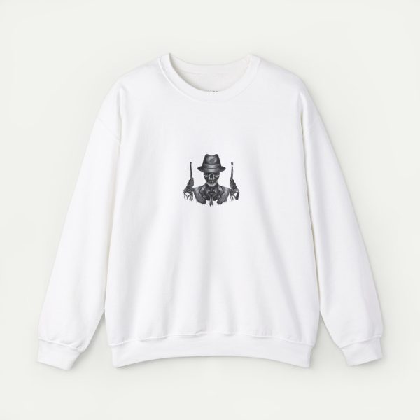 Master of the Shadows: Silent Gunslinger Sweatshirt - White